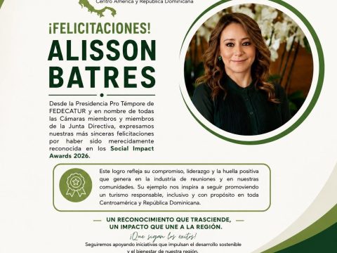 FEDECATUR felicita a Alisson Batres por este merecido reconocimiento en los Social Impact Awards 2026.